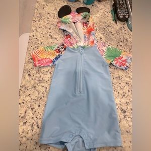 ShopDisney baby wet suit. Mickey/tropical 9-12M. Only work a couple of times